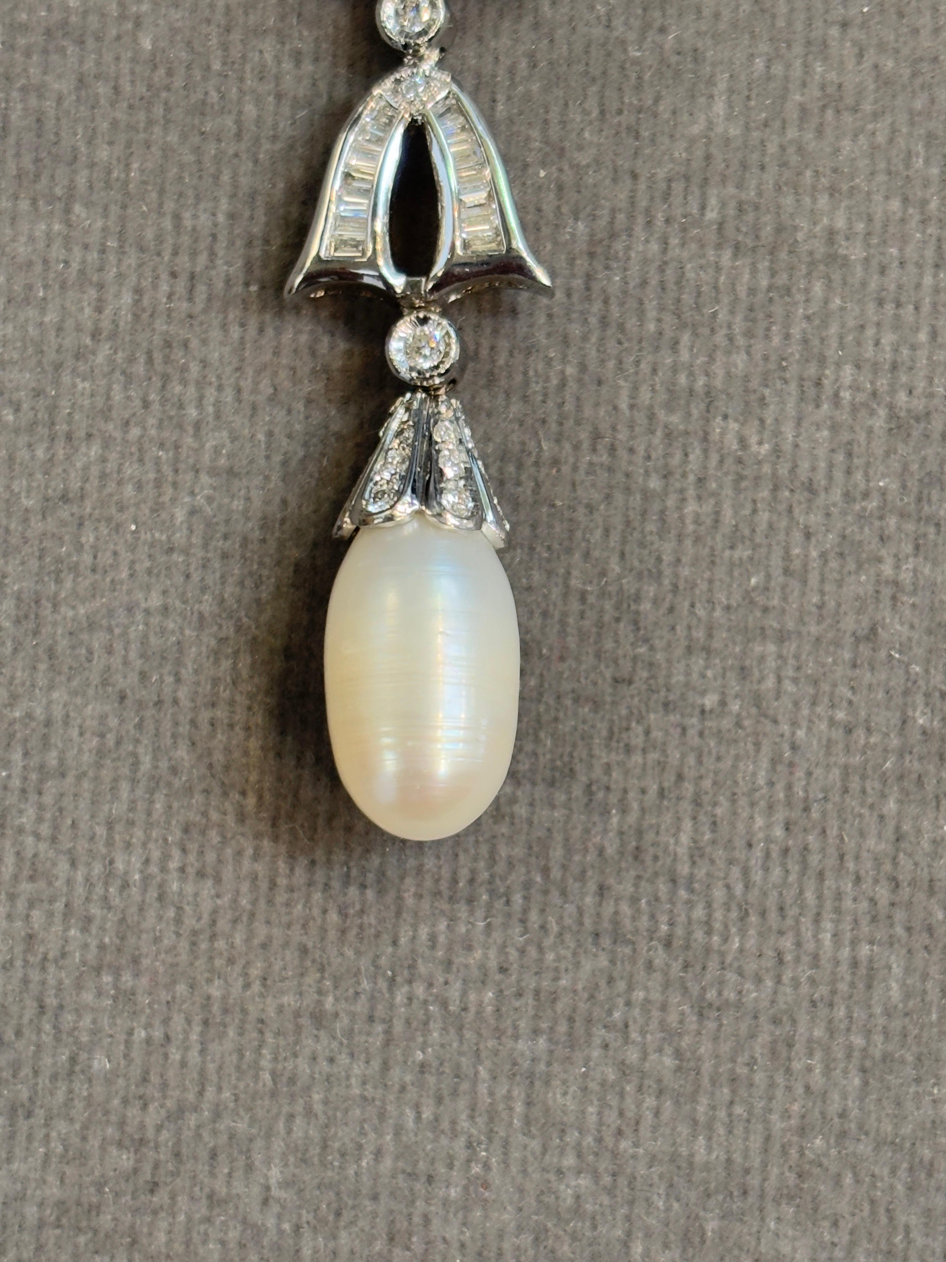 Orecchini di perle e diamanti in vendita 2