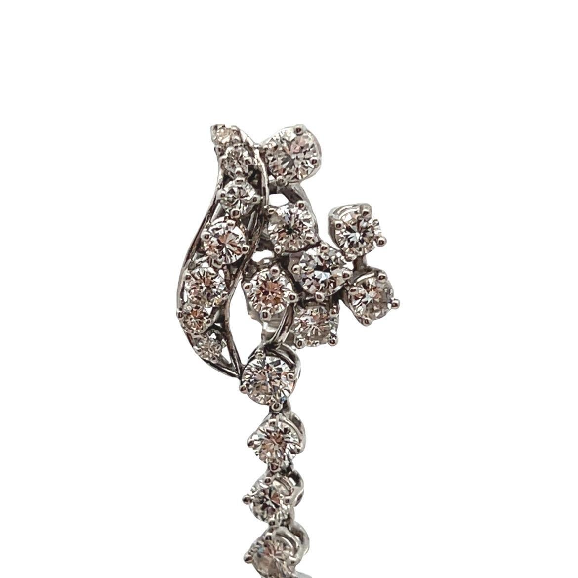 Pearl and Diamond Earrings For Sale 3