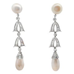 Orecchini di perle e diamanti