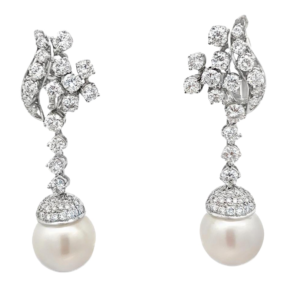 Orecchini di perle e diamanti