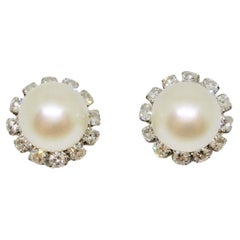 Pearl And Diamond Earrings