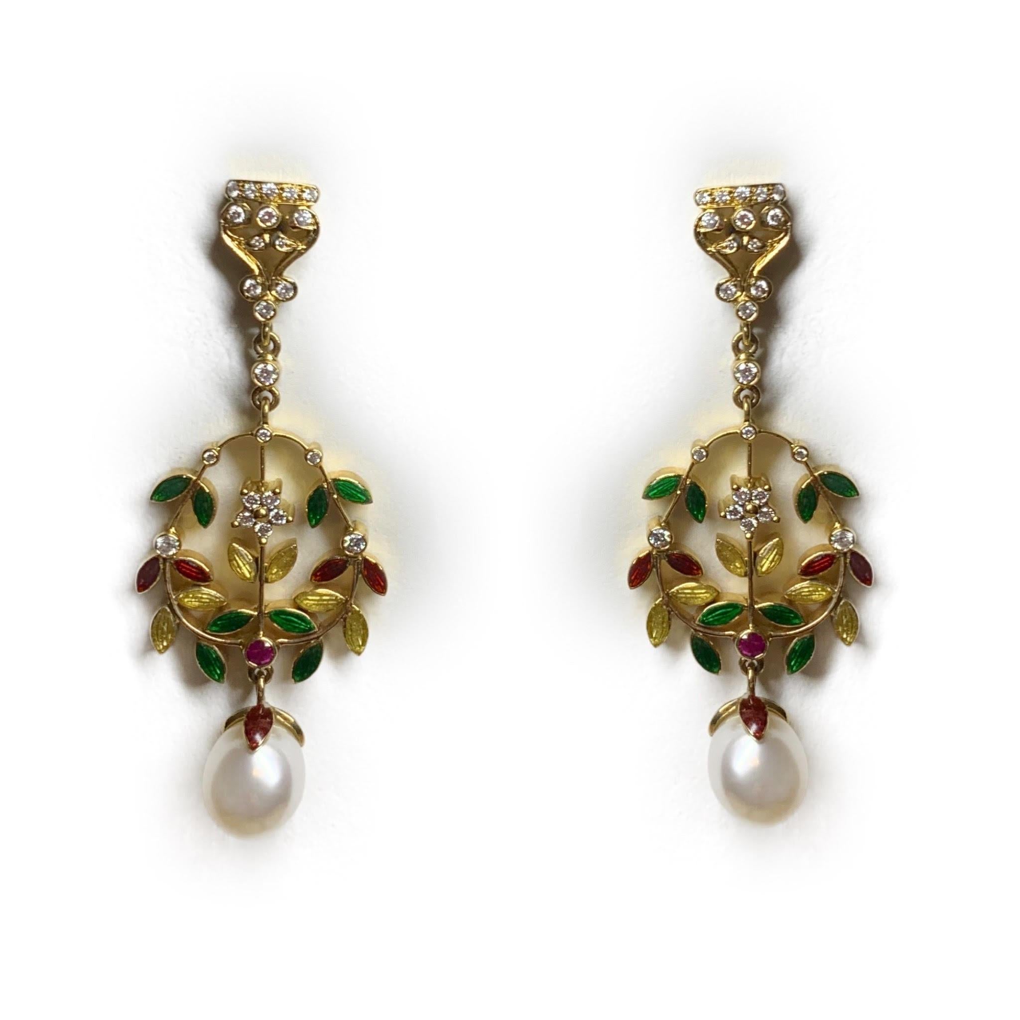 art nouveau earrings