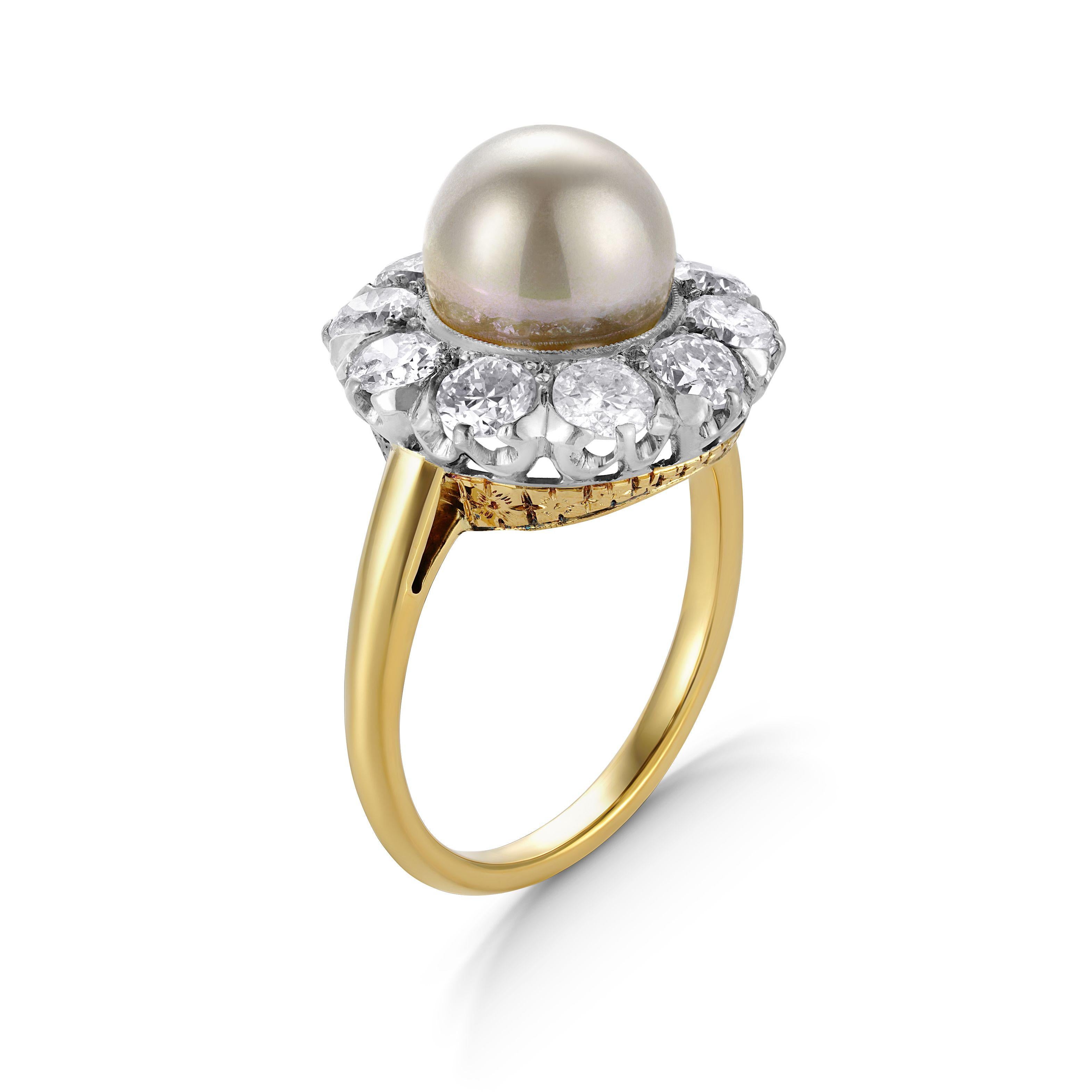 pearl solitaire ring