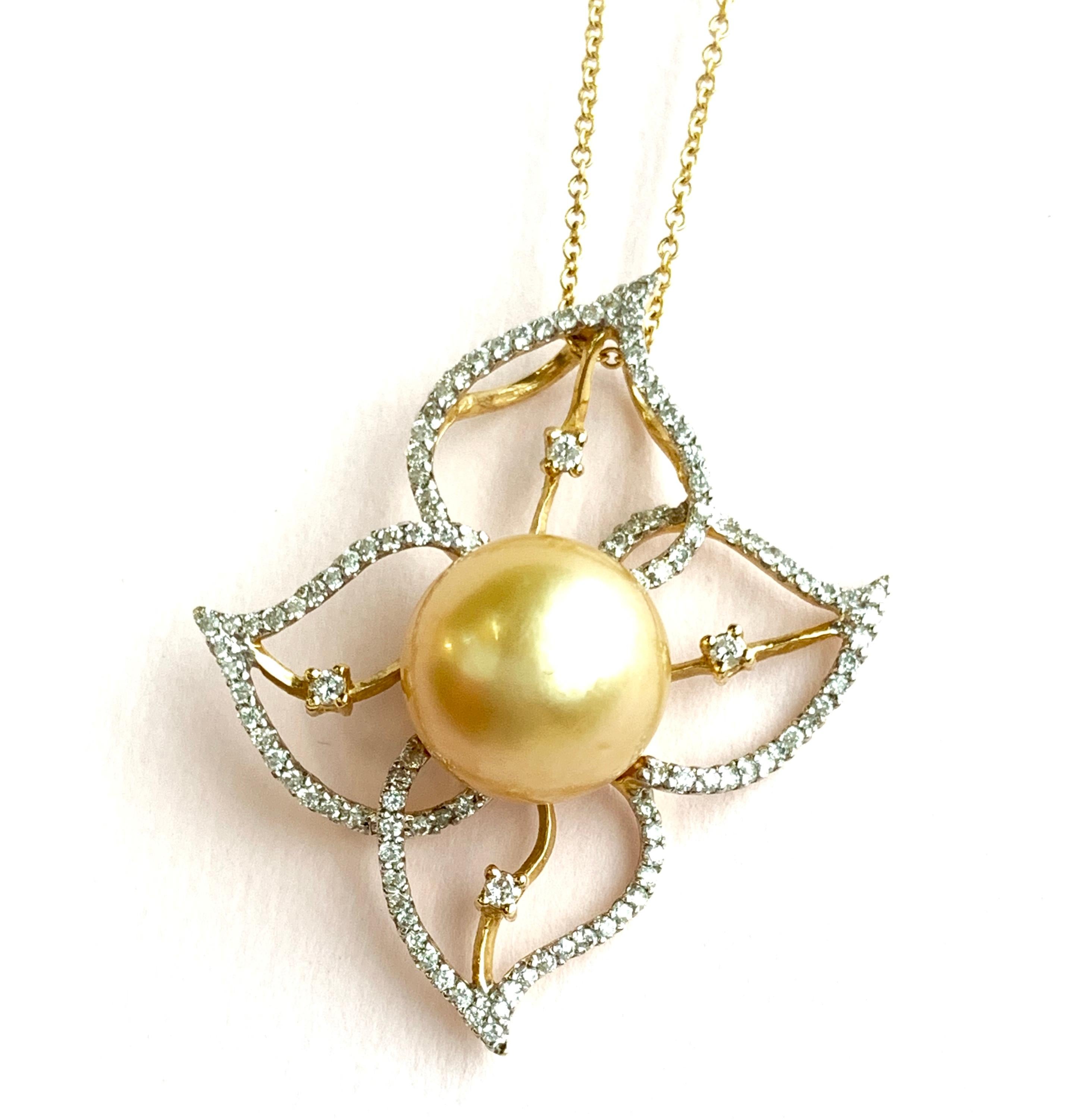 This beautiful and fun piece features a colored pearl center stone surrounded by petals of dazzling diamonds totaling 0.52 carats. Perfect for the summer and a great addition to any collection!

Material: 18K Yellow Gold
Center Stone Details: 1