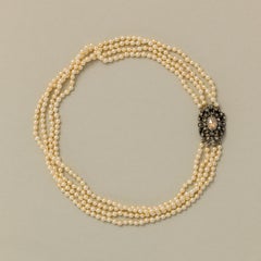 Pearl and Diamond Gold Necklace
