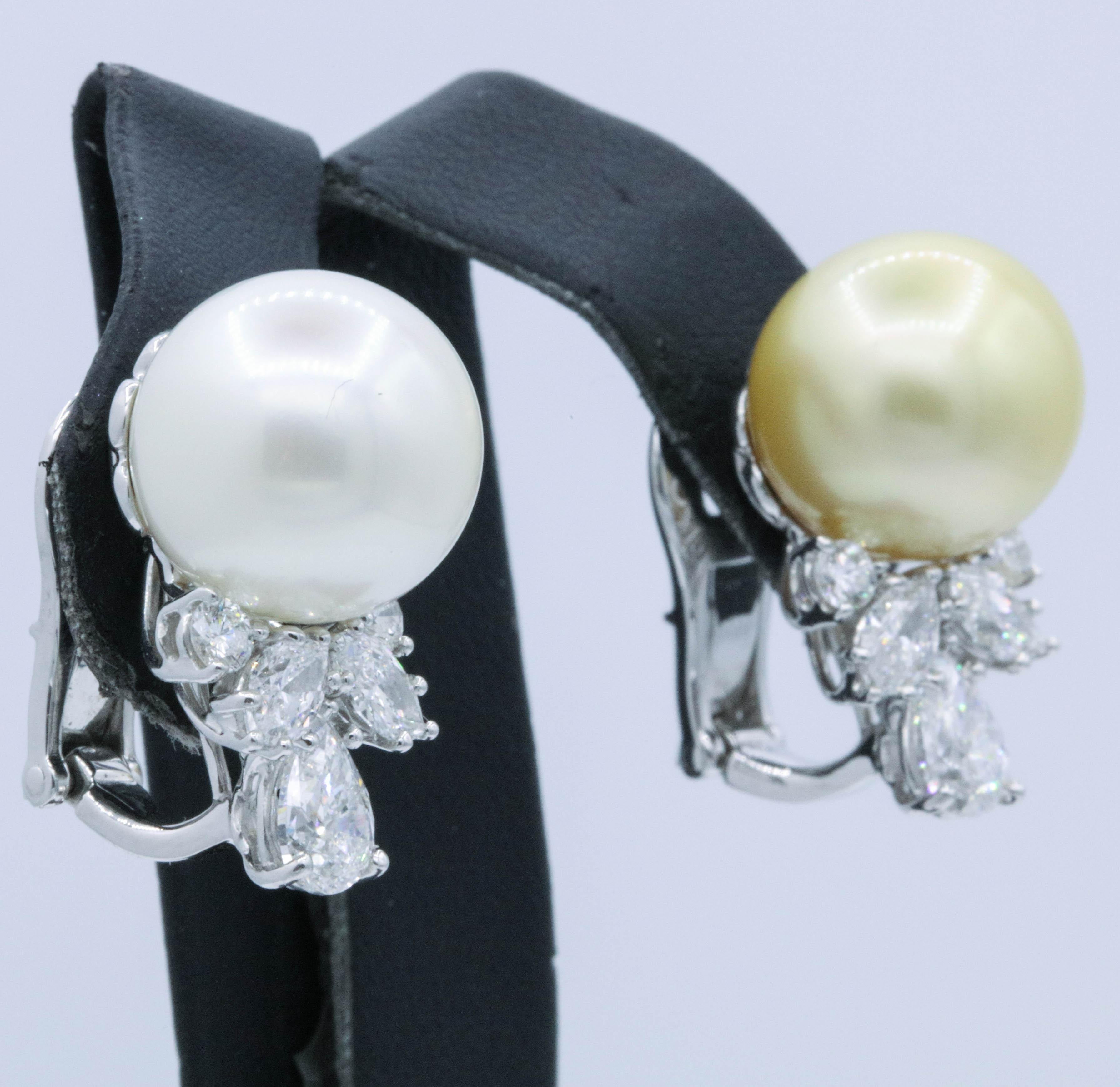 mismatched pearl earrings