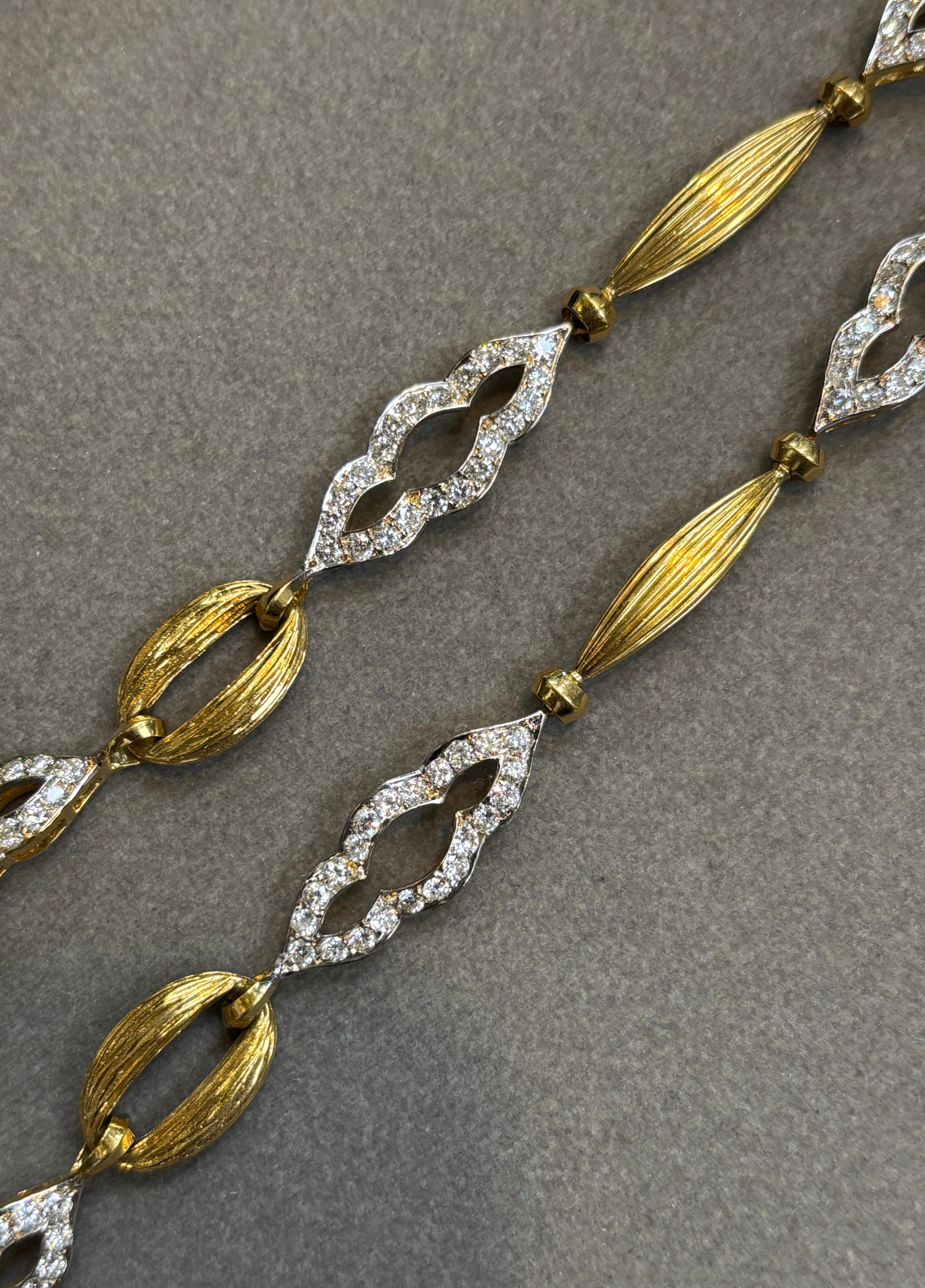 Women's Pearl and Diamond Necklace For Sale