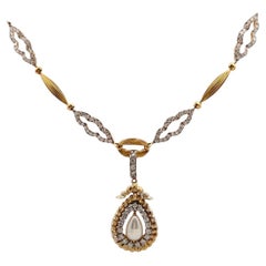 Pearl and Diamond Necklace