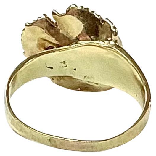 Pearl And Diamond Ring 14K Gold In Good Condition For Sale In Bradenton, FL