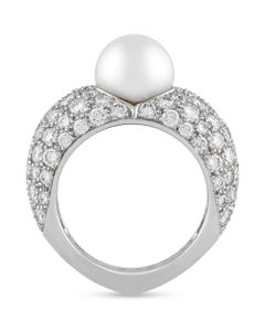 Pearl and Diamond Ring by Cartier