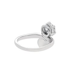 Antique Pearl and Diamond Toi Et Moi 18 Carat White Gold Engagement Ring