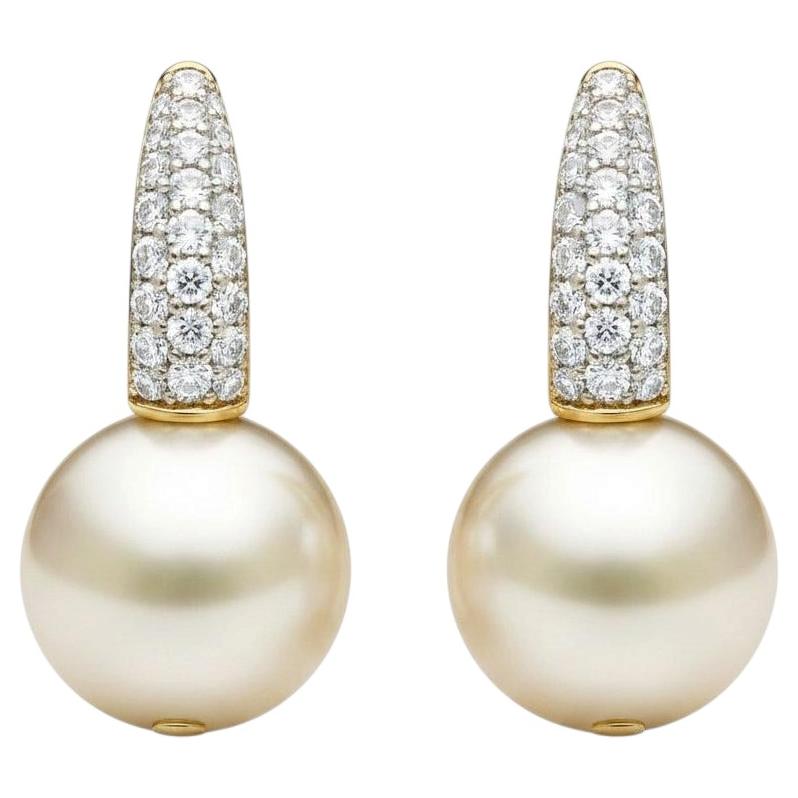 Pearl and Moissanite Drop Hoop Earrings silver, gold