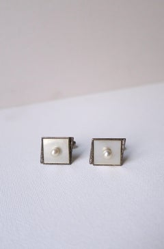Pearl and Mother of Pearl Cufflinks
