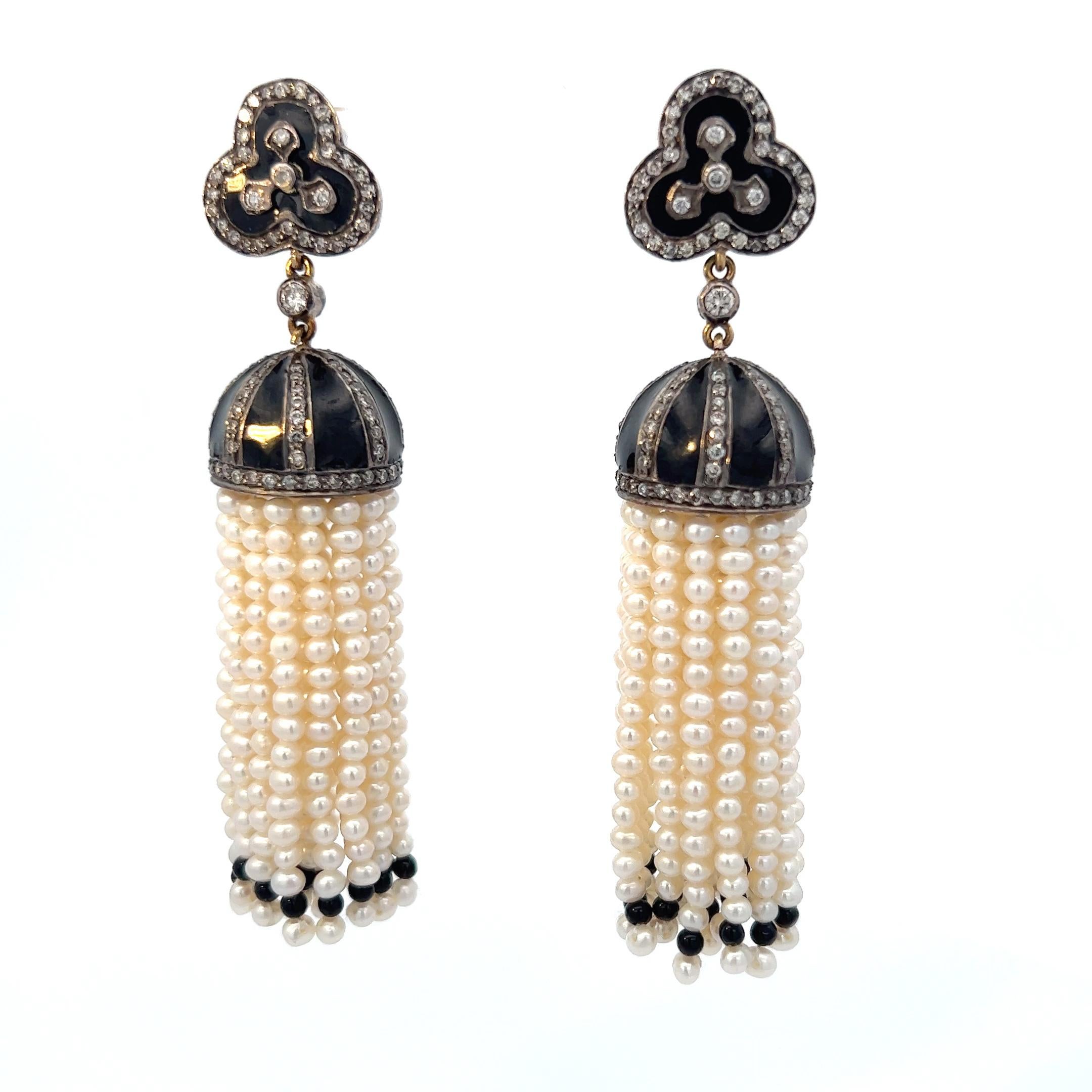 antique black onyx earrings