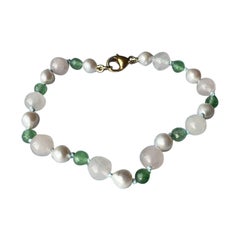 Pearl Bracelet Bead Chrysophrase Rose Quartz