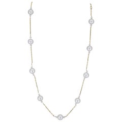 Pearl By The Yard Necklace in 18k Yellow Gold