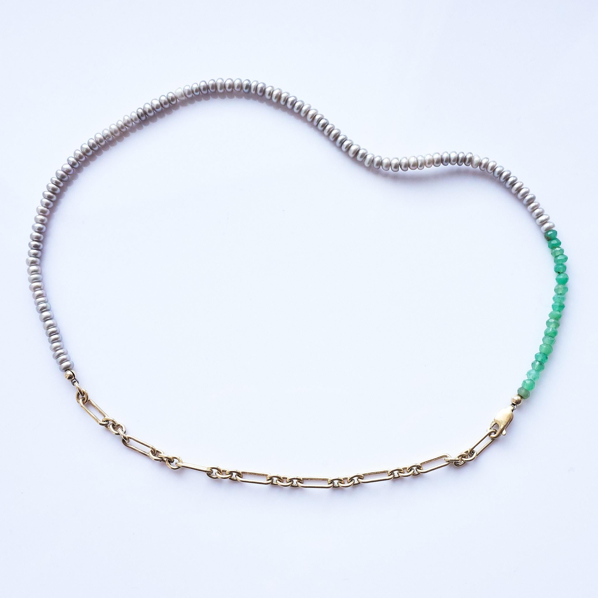 Collana con catena di perle e perline turchesi Choker 

Il designer J DAUPHIN

