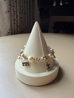 Chanel Faux Pearl Charm Bracelet with Gold-Tone Hardware, 2010