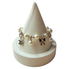 Chanel Faux Pearl Charm Bracelet with Gold-Tone Hardware, 2010