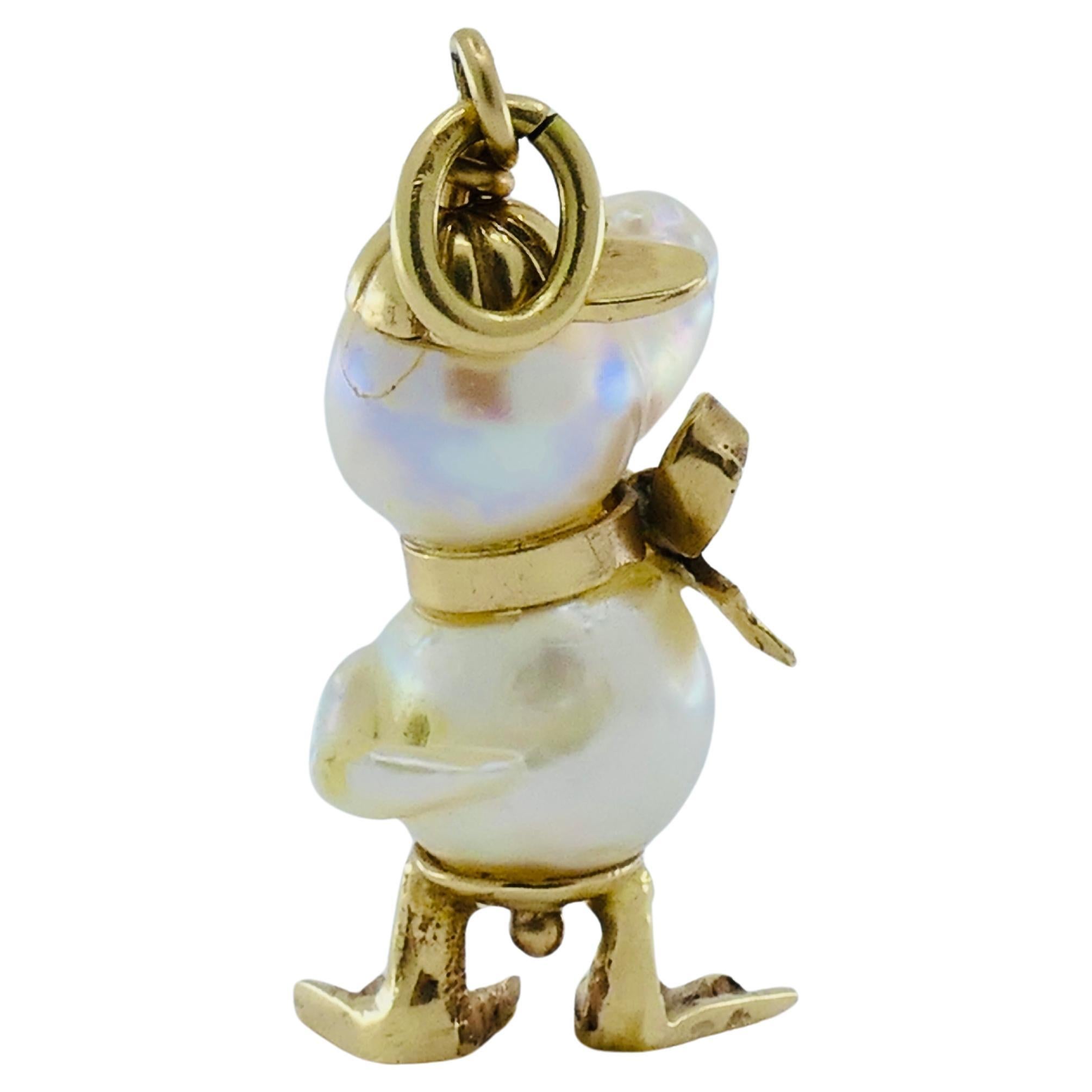 Amuleto Perla Vintage Oro 10k Patito Corte mixto en venta