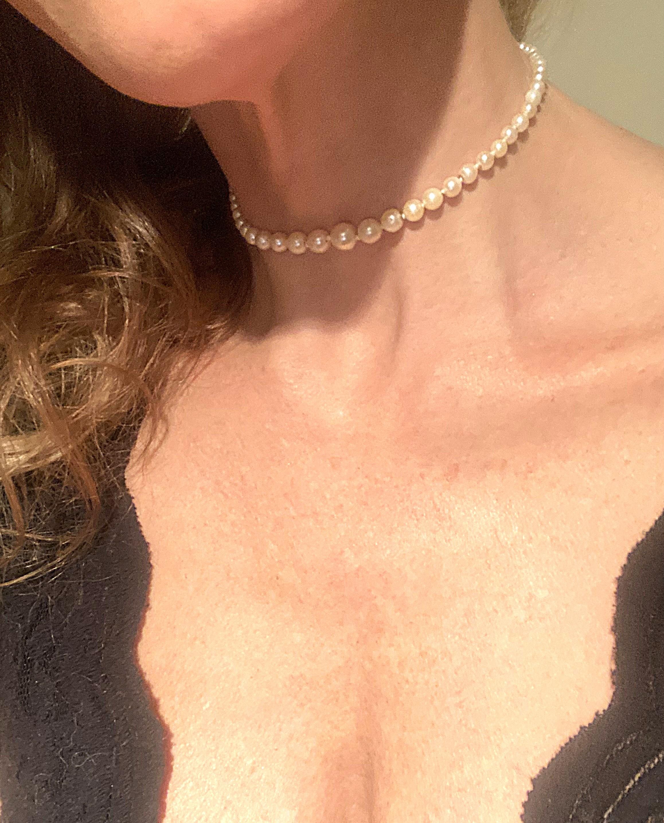 da uomo o donna Collana girocollo di perle in vendita