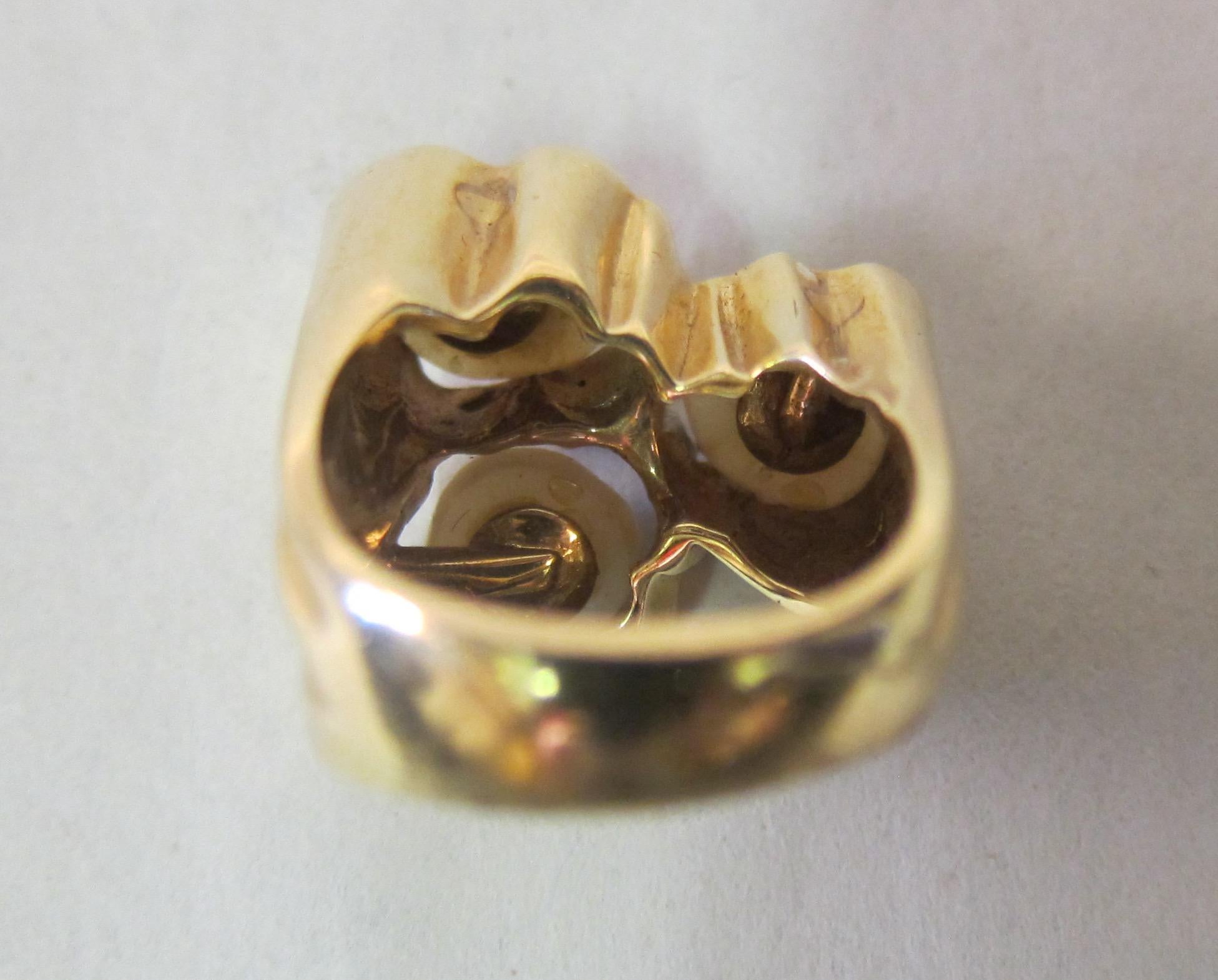 Pearl Cluster & Diamond 14K Gold Ring 1