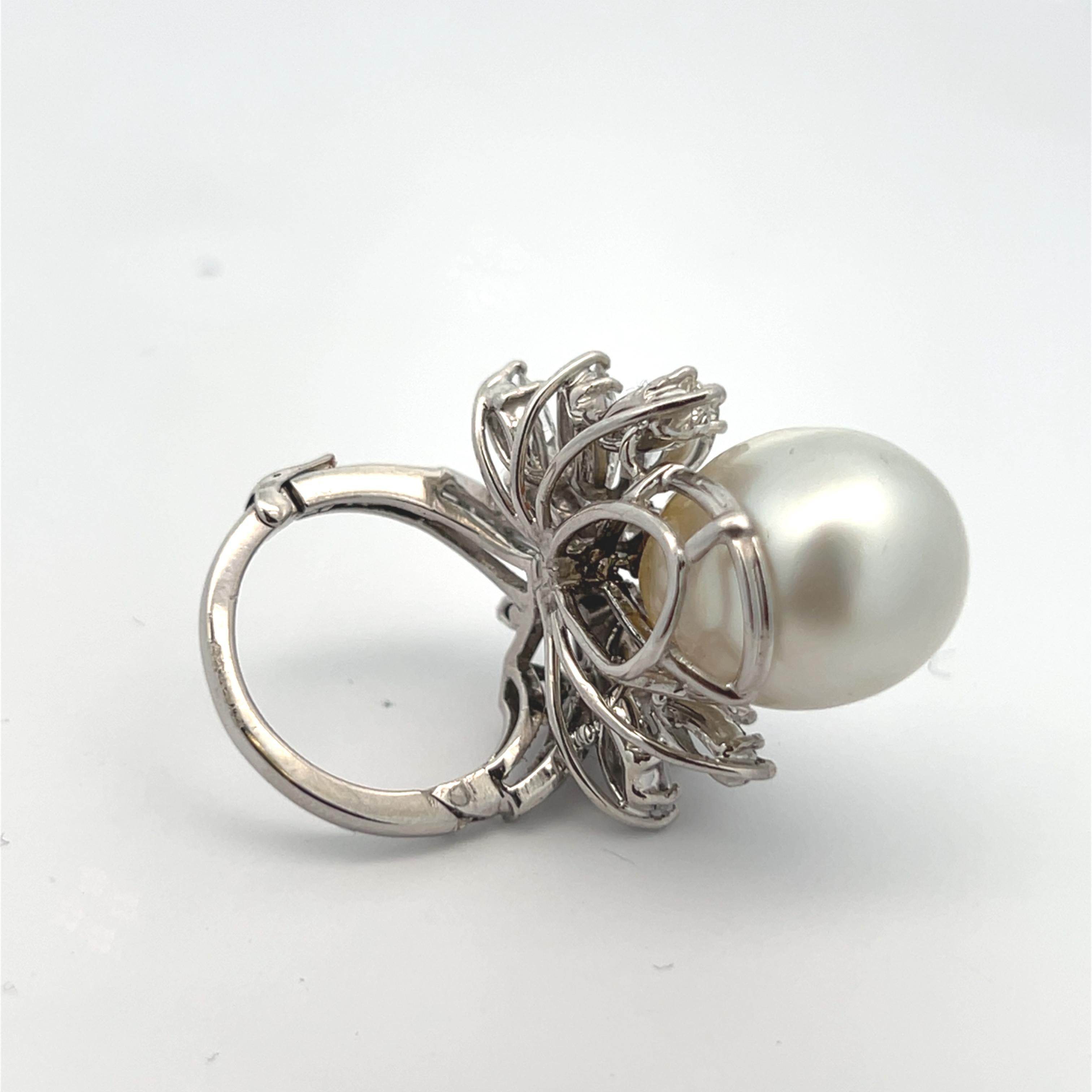 Pearl Cocktail Ring For Sale 2