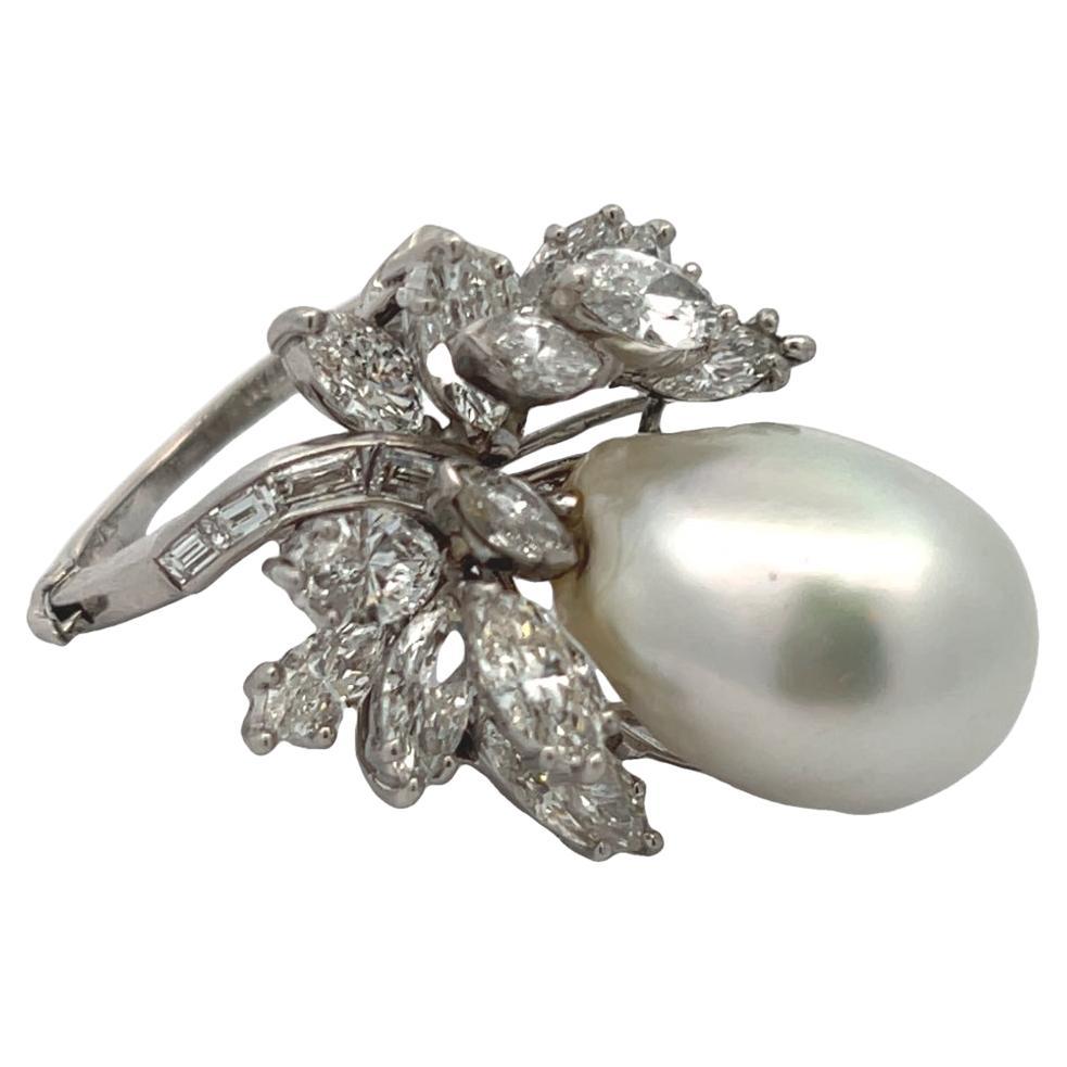 Pearl Cocktail Ring For Sale 4