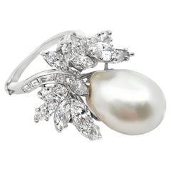 Anello cocktail di perle