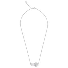 Silver & Pearl Dalia Pendant Necklace
