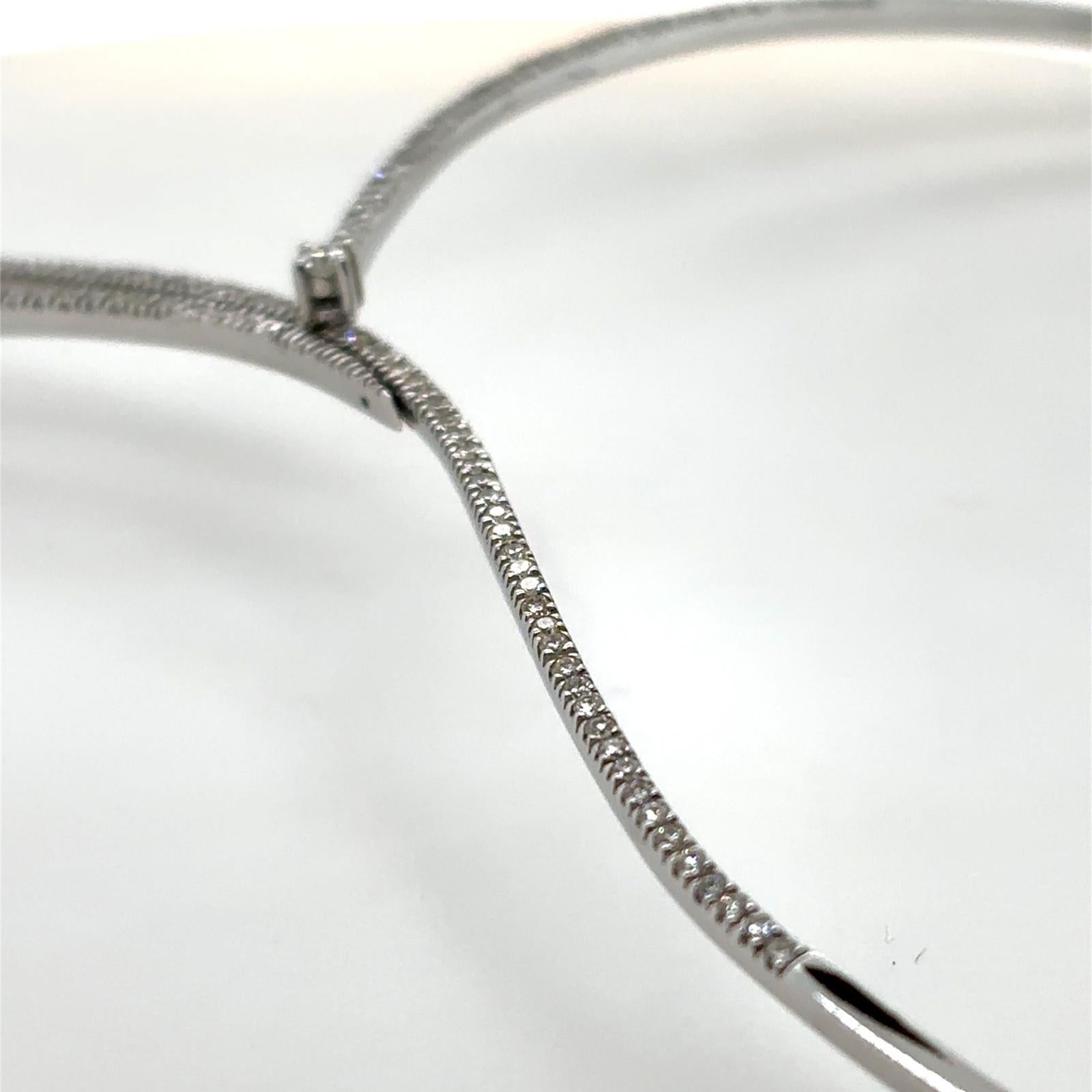 Women's Pearl Diamond 14 Karat White Gold Négligée Necklace For Sale