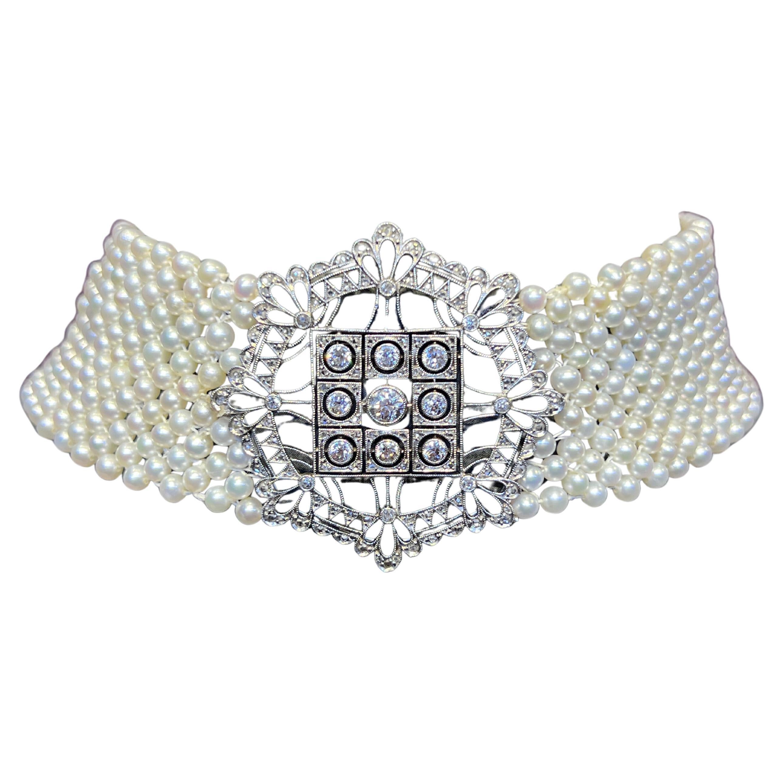 Pearl & Diamond Choker