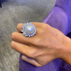 Pearl & Diamond Cocktail Ring