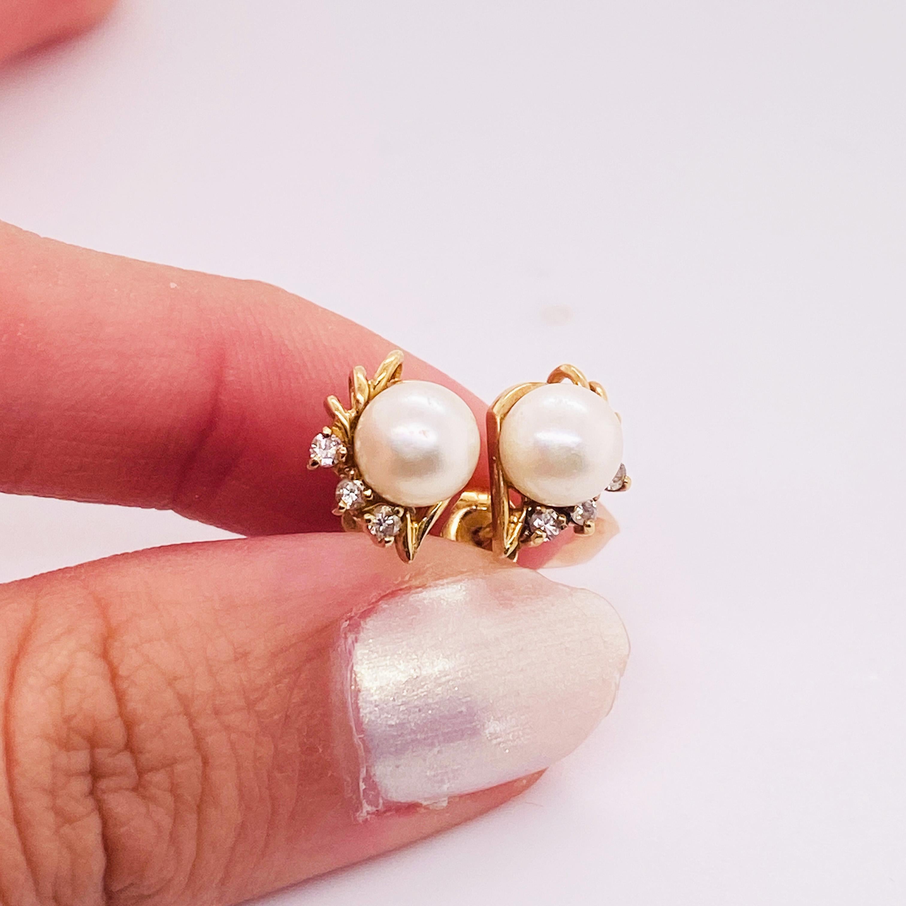 medium size pearl earrings