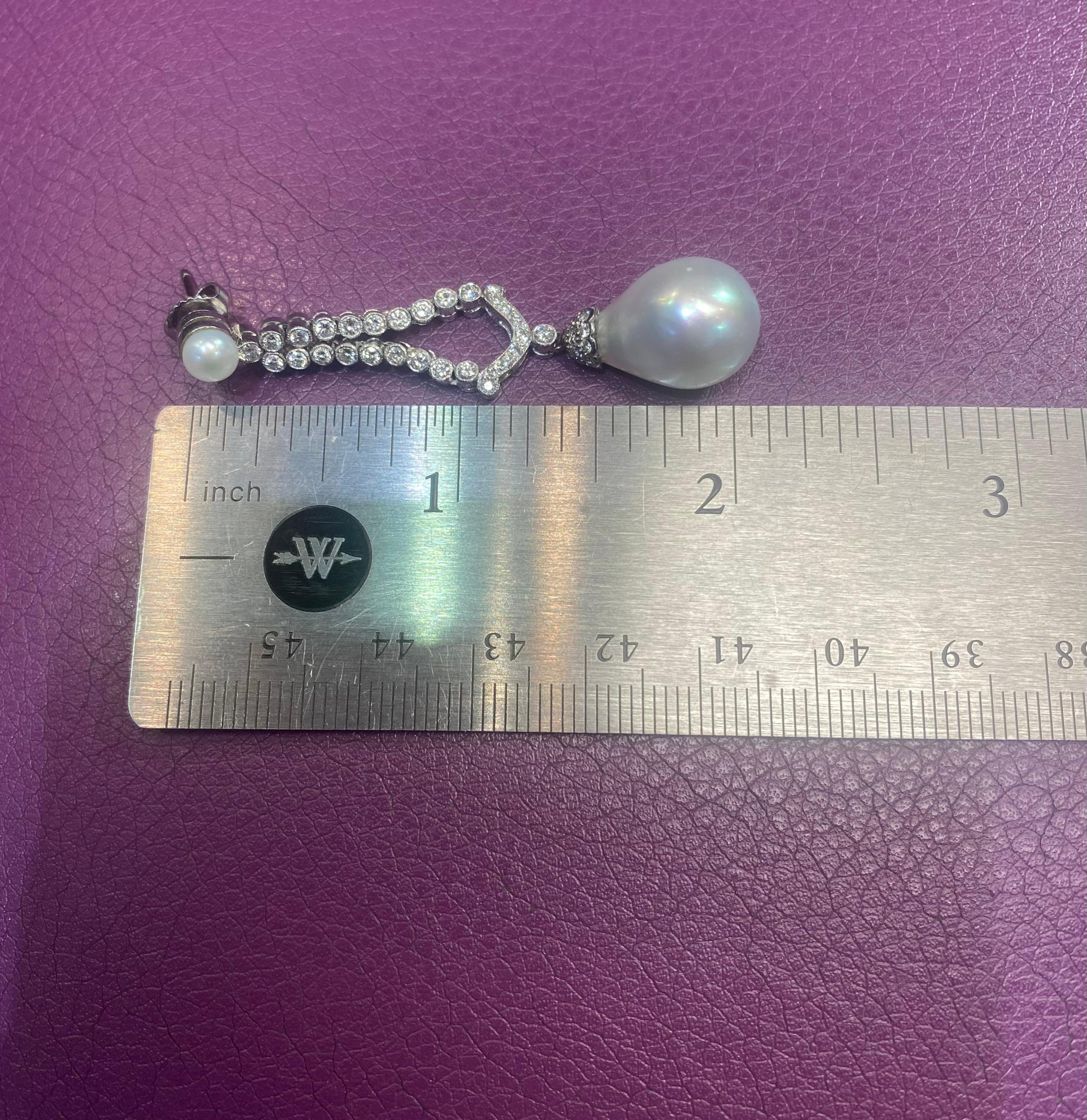 Perlen- & Diamant-Ohrringe im Angebot 2
