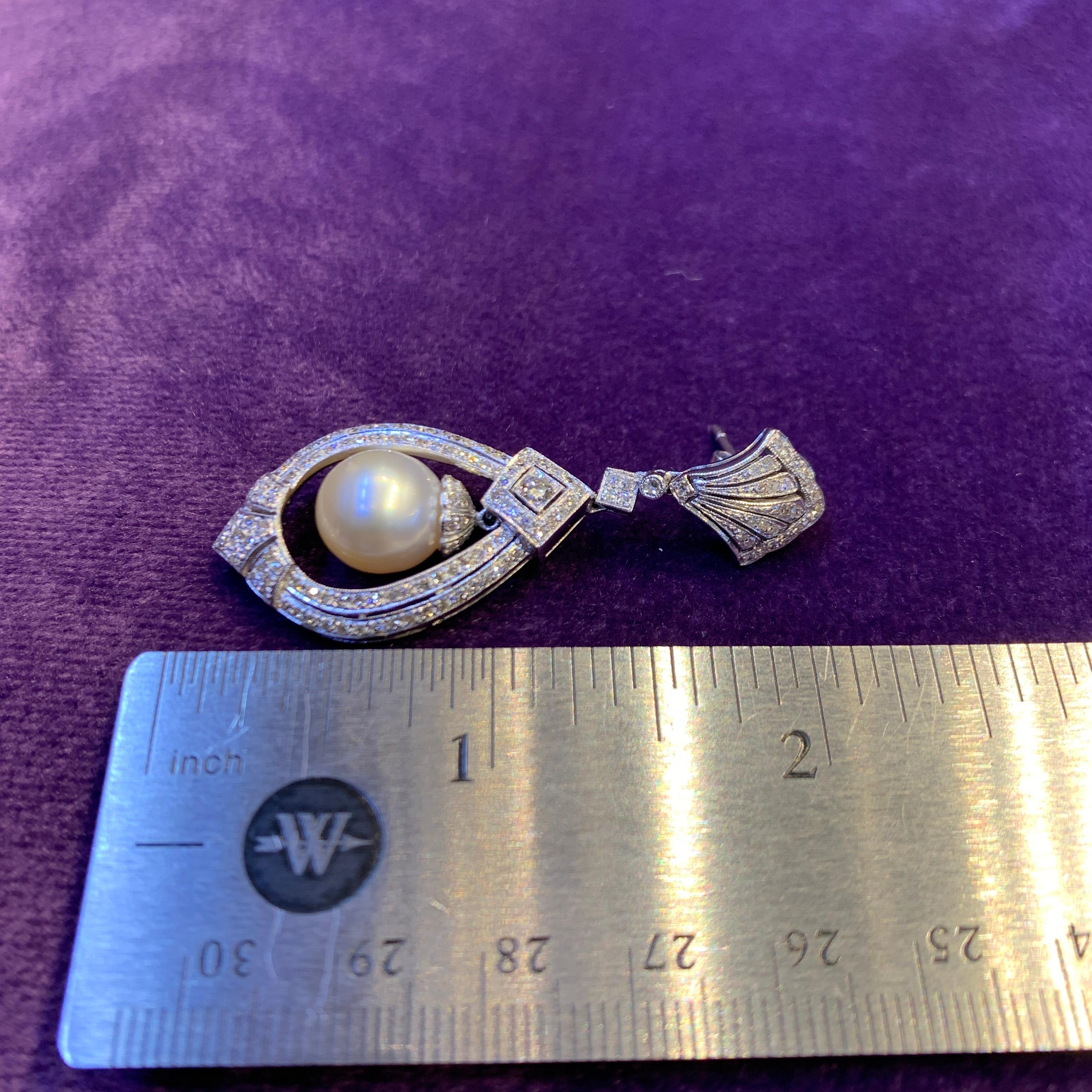 Perlen- & Diamant-Ohrringe 4