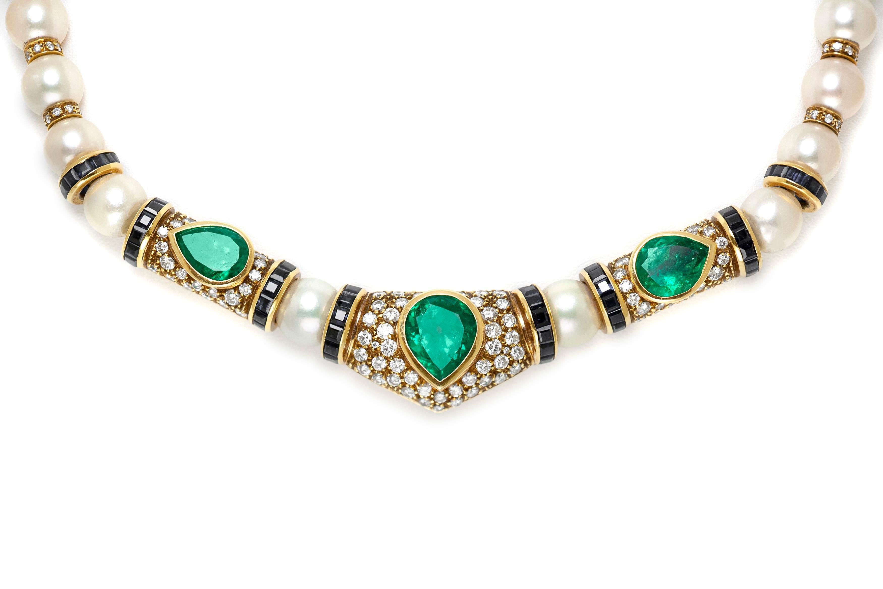 emerald and pearl necklace