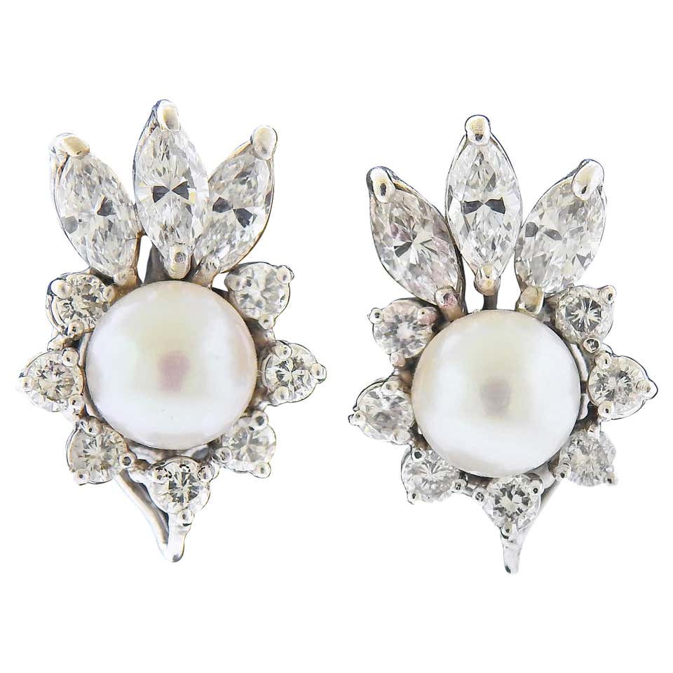 Le-Gi Domed Beaded Pearl Cluster Earrings For Sale at 1stDibs | le gi ...