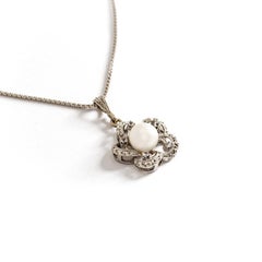 Pearl Diamond Gold Necklace