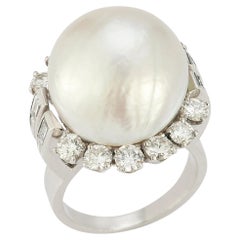 Vintage Pearl & Diamond Ring