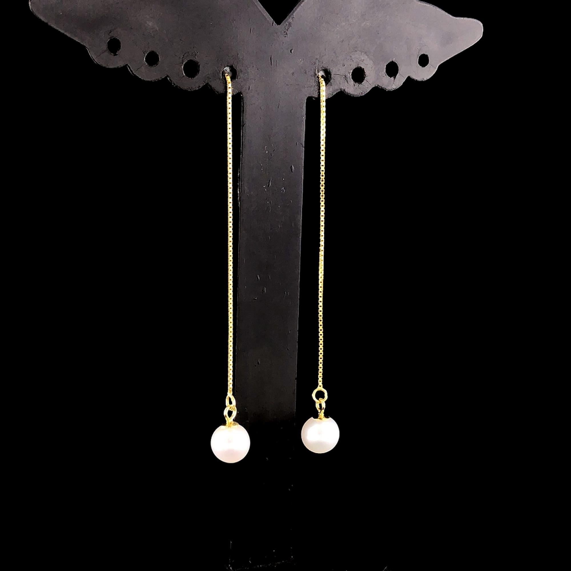 Artisan Boucles d'oreilles en argent sterling avec goutte de perle en vente