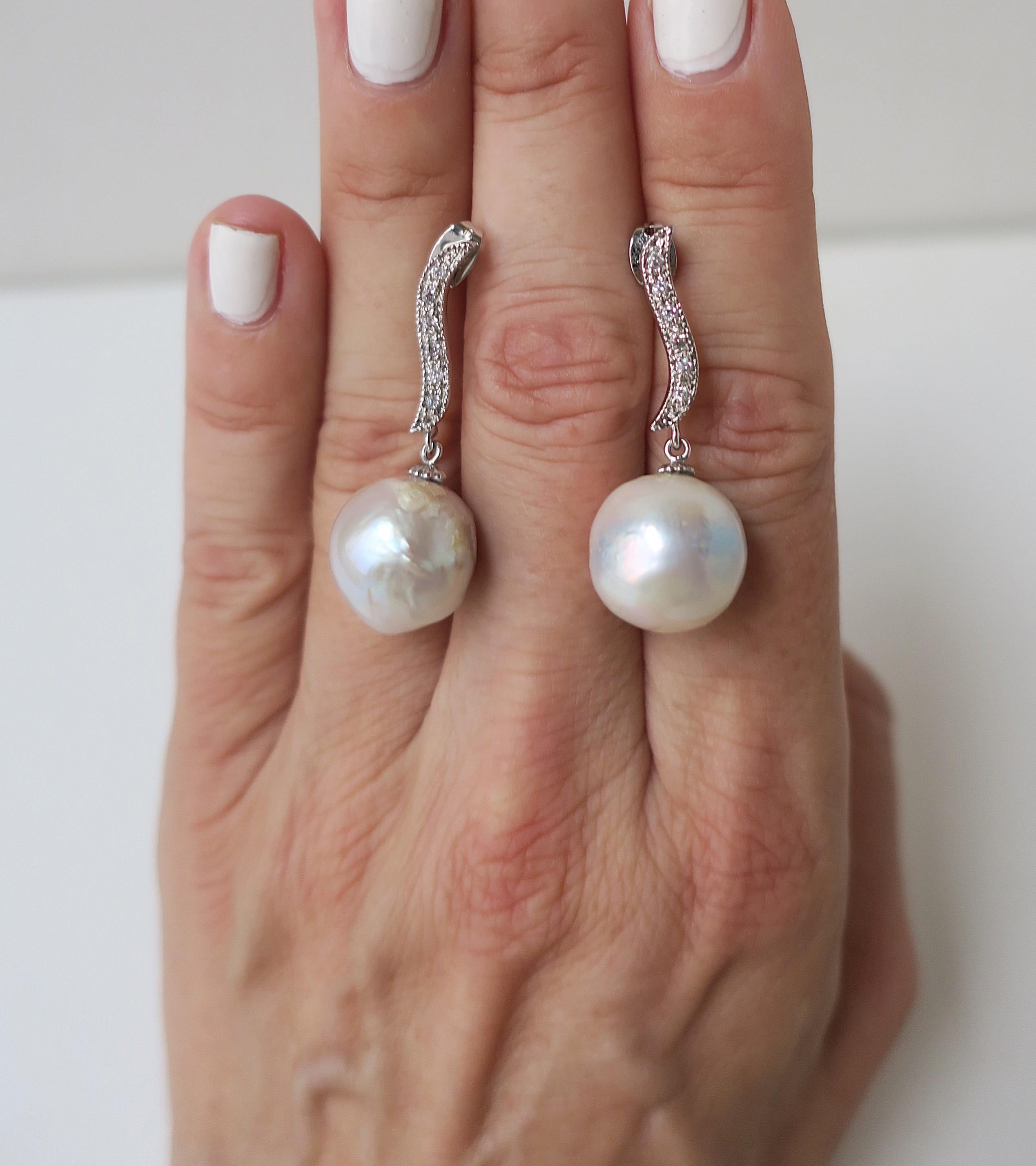 Pendientes de perlas en Bueno estado para la venta en New York, NY
