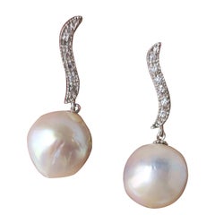 Boucles d'oreilles en goutte - Perle