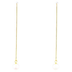 Boucles d'oreilles en argent sterling avec goutte de perle