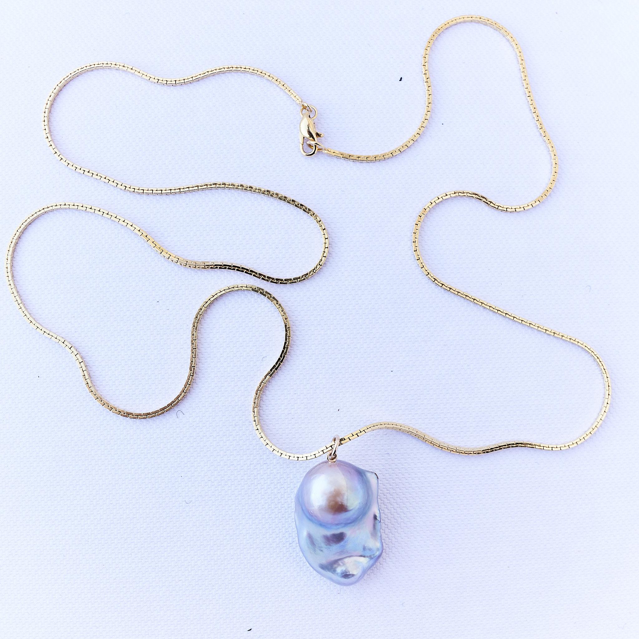 Pearl Drop Pendant Necklace J Dauphin In New Condition For Sale In Los Angeles, CA