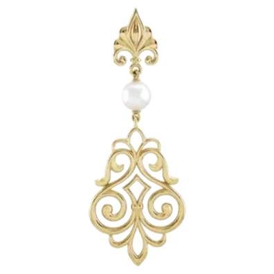 Pearl Fleur-de-lis Necklace For Sale