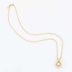 Pearl Floral Pendant Necklace By Nolan Miller, 1980s