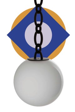 Pearl Glass Globe Brass Big Chain Pendant 30 By Magic Circus Editions