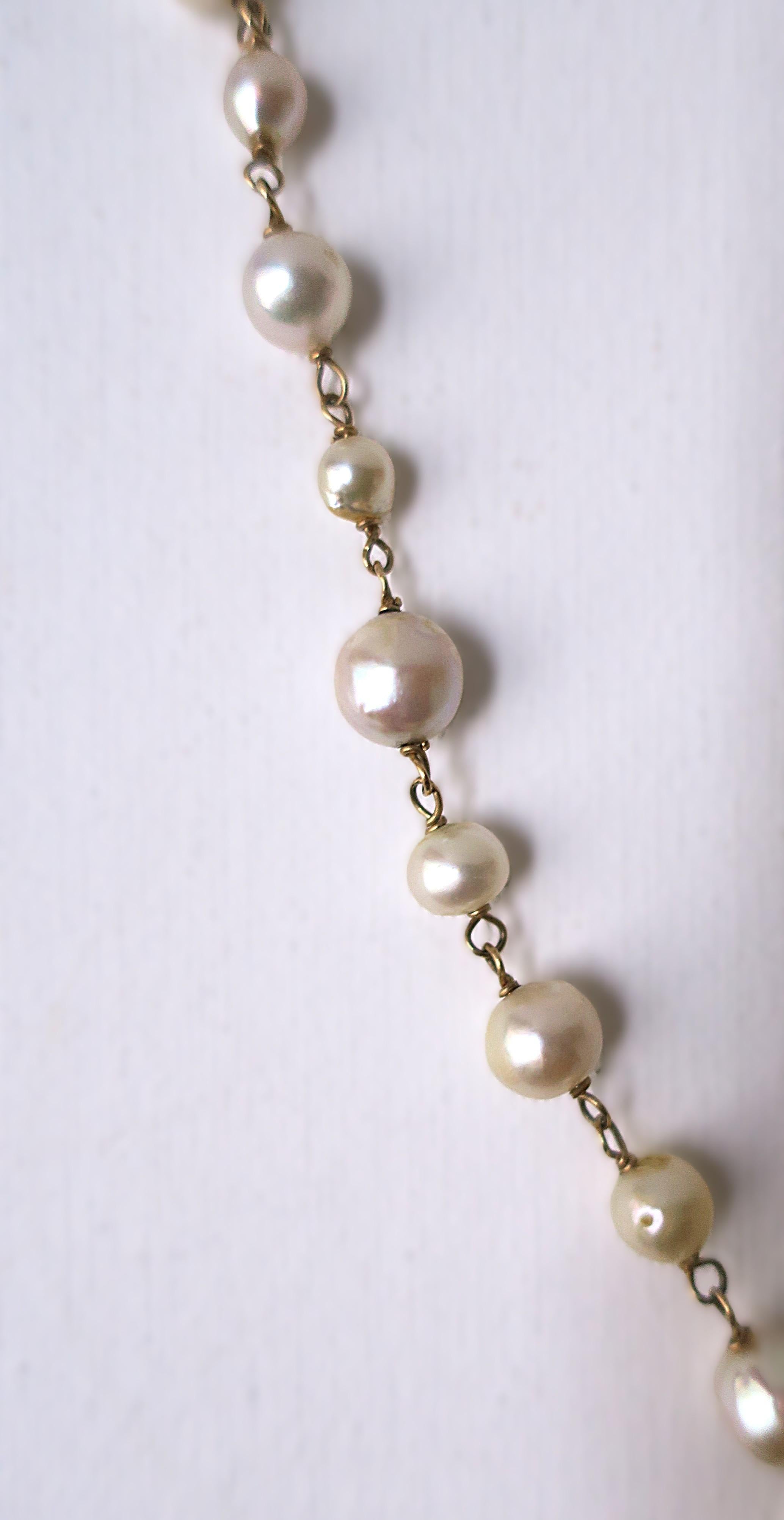 Bracciale con perle e cuore in oro 14 carati in vendita 3