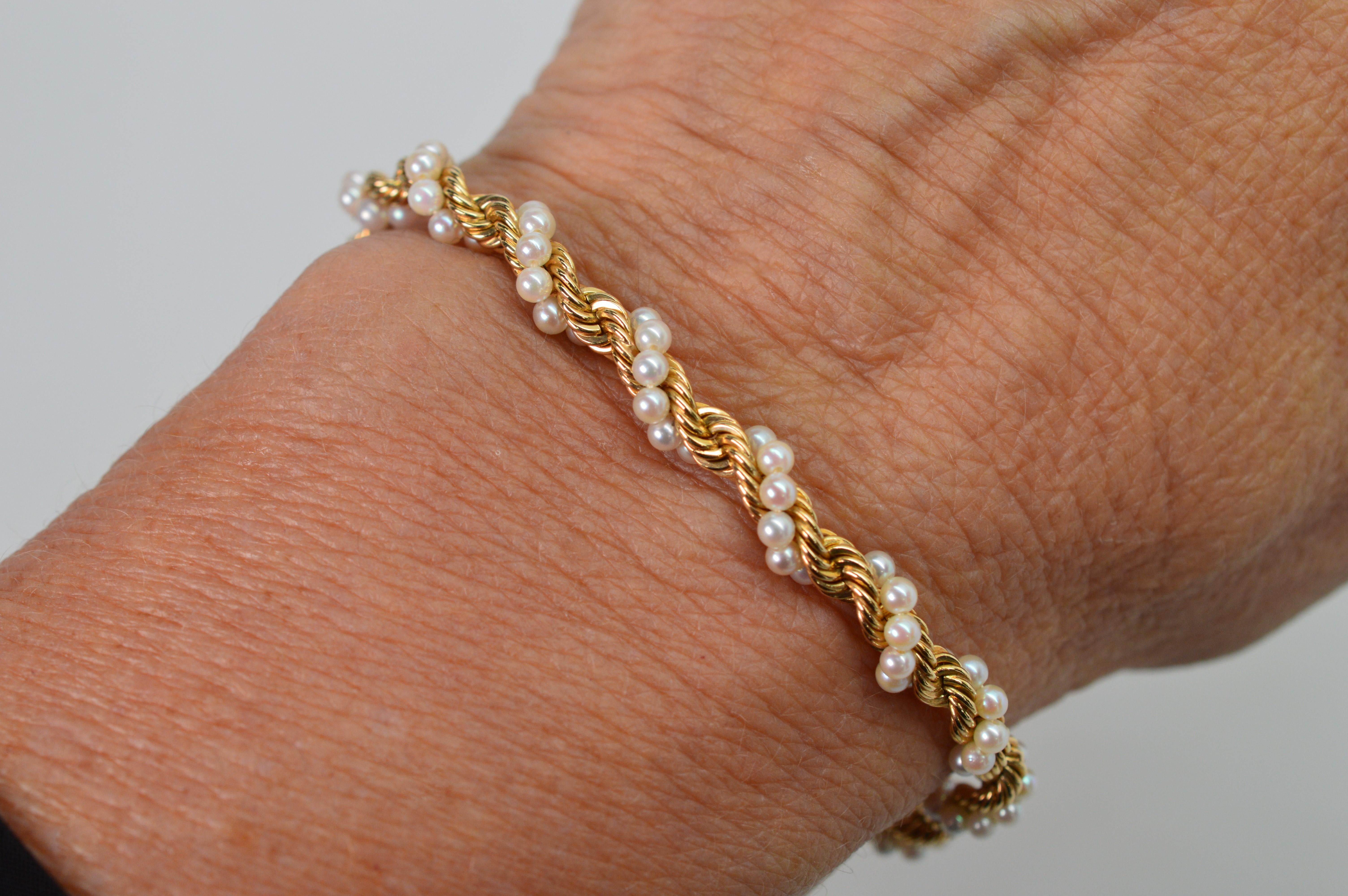 Pearl Gold Rope Bracelet 3